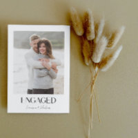 Simple moderne 3 Photo Script Engagement