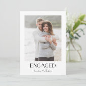 Faire-part Simple moderne 3 Photo Script Engagement (Debout devant)