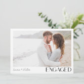 Faire-part Simple moderne 3 Photo Script Engagement (Debout devant)