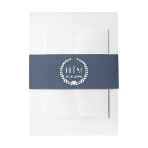 Simple Moderne Bandeau de Ventre Invitation Bleu F