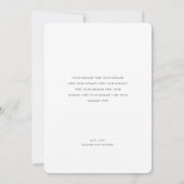 Faire-part Simple moderne Custom Gold Script garçon ou fille  (Dos)