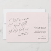 Faire-part Simple moderne Funny Soft Rose et Grey Moving (Devant)