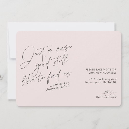 Faire-part Simple moderne Funny Soft Rose et Grey Moving (Devant)