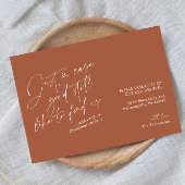Faire-part Simple Moderne Funny Terracotta Rust Moving