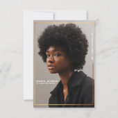 Faire-part simple moderne Gold Border Graduation (Devant)
