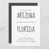 Faire-part Simple moderne Nous avons déménagé Nouvelle Maison (Devant / Derrière)