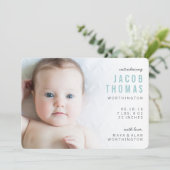 Faire-part Simple moderne Photo Boy Annonces de naissance (Debout devant)