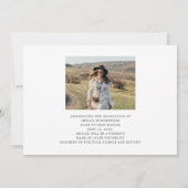 Faire-part Simple Moderne Rustique Diplômé N'importe quelle a (Dos)