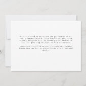 Faire-part Simple noir et blanc Moderne Photo Graduation (Dos)