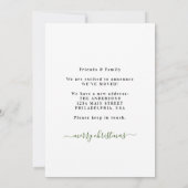 Faire-part Simple Nous avons déménagé Noël Photo Wreath HOME (Dos)