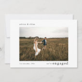 Faire-part Simple Nous sommes engagés Photo Engagement Party (Devant)