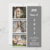 Faire-part Simple Photo Collage Grad Nom Graduation Annonce (Devant)