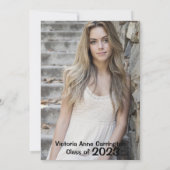Faire-part Simple Photo Collage Grad Nom Graduation Annonce (Dos)