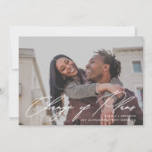 Faire-part Simple Photo de calligraphie Mariage Changement de (Devant)