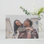 Faire-part Simple Photo de calligraphie Mariage Changement de (Debout devant)