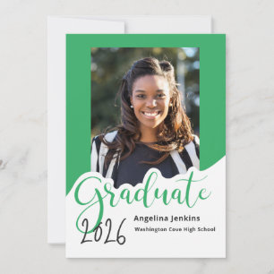 Faire-part Simple Photo Fantaisie Verte 2025