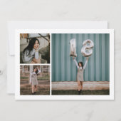 Faire-part Simple Photo Moderne Graduation (Dos)