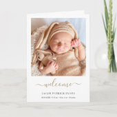 Faire-part Simple photo moderne naissance personnalisée (Devant)