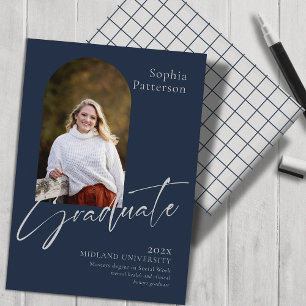 Faire-part Simple photo Navy Greray College