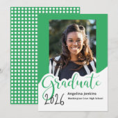 Faire-part Simple photo Whimsical Green 2025 (Devant / Derrière)