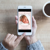 Faire-part Simple présentation de photos Pink Baby Girl Birth