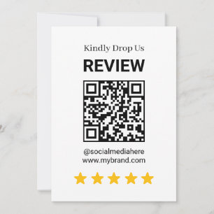 Faire-part Simple publication de révision QR pour les médias
