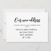 Faire-part Simple Rustique Nous Avons Déménagé Mise à Jour de (Dos)