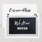Faire-part Simple Rustique Nous Avons Déménagé Mise à Jour No (Devant / Derrière)
