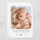 Faire-part Simple Style Moderne Frontières Personnalisées Pho (Devant / Derrière)