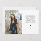 Faire-part Simple Thank You White Grad Multi Photo (Dos)