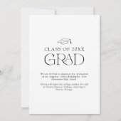 Faire-part Simple typographie d'arc moderne Photo Grad (Dos)