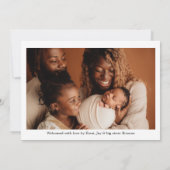 Faire-part Simplement Elegant Neutral Bébé Photo Collage Nais (Dos)