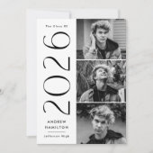 Faire-part Simplicité moderne 3 Classe photo de 2023 Graduati (Devant)