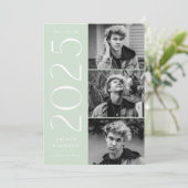 Faire-part Simplicité moderne Mint 3 Photo 2023 Graduation (Debout devant)