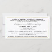 Faire-part Site Simple Elegant Or Juste Marié (Dos)