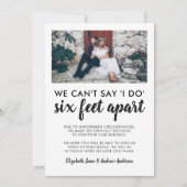 Faire-part Six Feet Apart Reporté Changement Date Photo Maria (Devant)