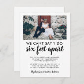 Faire-part Six Feet Apart Reporté Changement Date Photo Maria (Devant / Derrière)