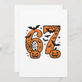 Faire-part Six sept mèmes Halloween 67 Mason Éffrayant (Devant / Derrière)