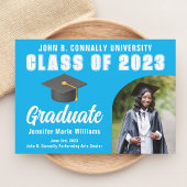 Faire-part Sky Blue Graduate Photo sur mesure Graduation