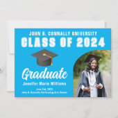 Faire-part Sky Blue Graduate Photo sur mesure Graduation (Devant)