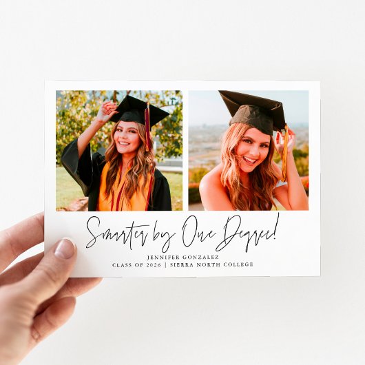 Faire-part Smarter By One Degree White Grad Multi Photo