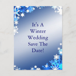Faire-part Snowflakes Enregistrer la date Carte postale