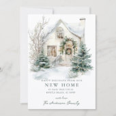 Faire-part Snowy Cottage Christmas New Home Card (Devant)