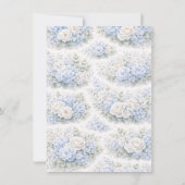 Faire-part SoftBlue Floral Pattern Elegant Romantic Botanical (Dos)