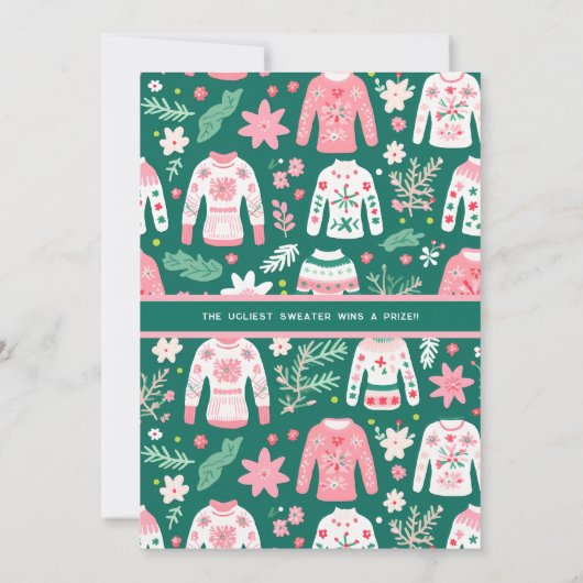 Faire-part Soirée de Noël mignonne et douce (Dos)