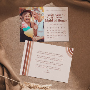 Faire-part Sois ma demoiselle d'honneur   Photo & Calendrier 