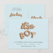 Faire-part SON un GARÇON ! S'est levée la carte postale de (Devant / Derrière)