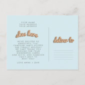 Faire-part SON un GARÇON ! S'est levée la carte postale de (Dos)