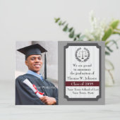 Faire-part Sophistication Law Graduation Photo (Debout devant)