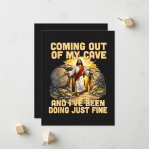 Faire-part Sortir de ma grotte La Résurrection de Jésus